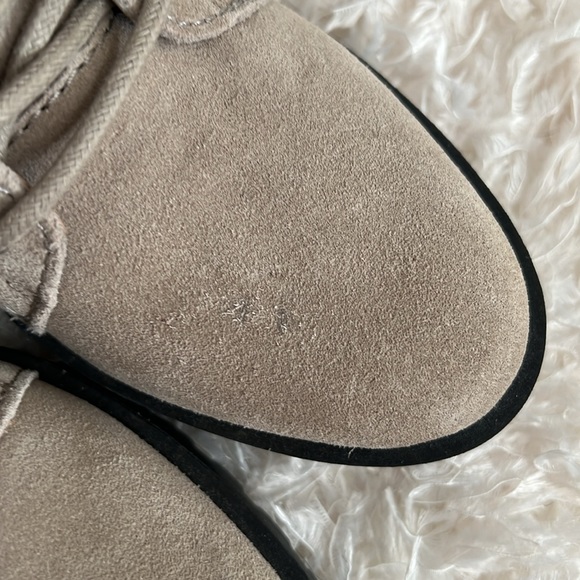 New!! Dolce Vita Nigel Tan Suede Lace Up Side Lug Sole Zip Ankle Boots Sz 8 - Picture 7 of 10